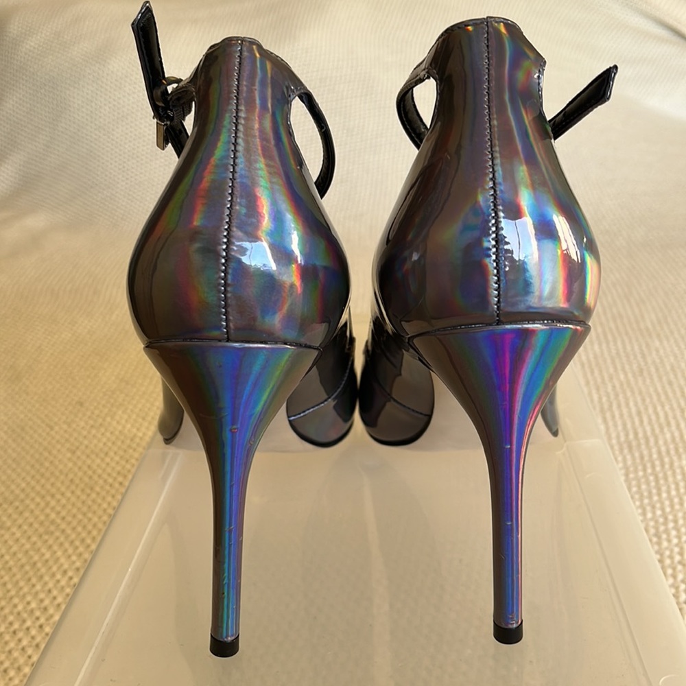 Dark Iridescent Calvin Klein Stiletto Heels - Picture 5 of 12